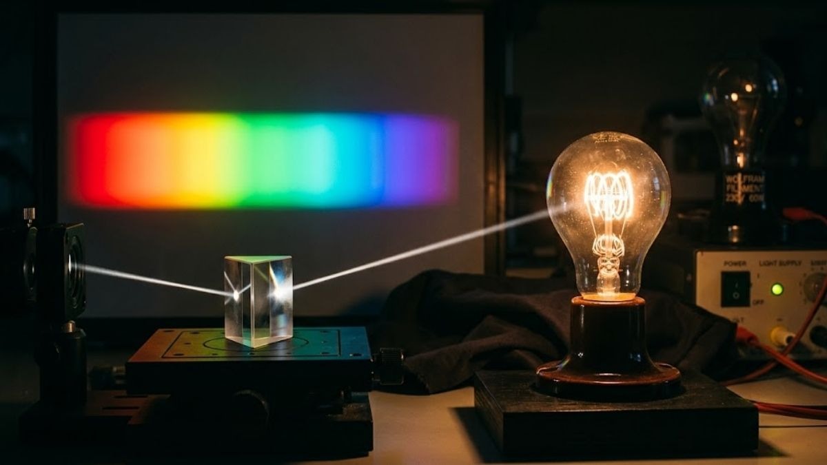 Quang phổ liên tục phát ra từ dây tóc bóng đèn Volfram nung nóng